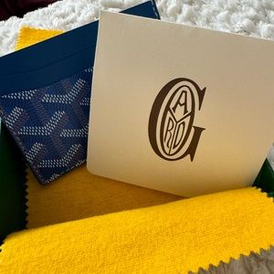 Goyard Navy Blue Card Holder. Brand New Never Used.